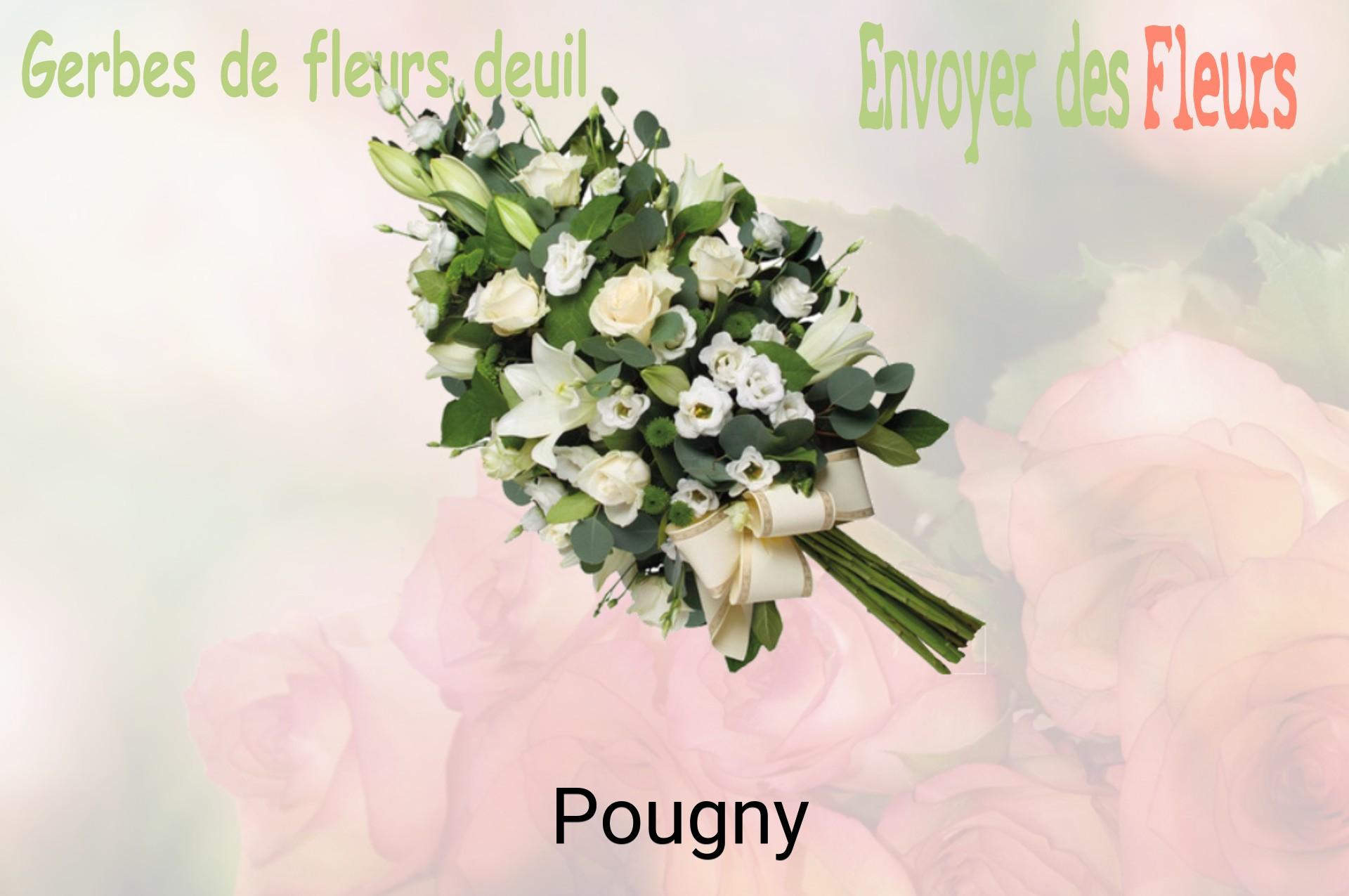 Gerbe de fleurs de deuil livrée à Pougny